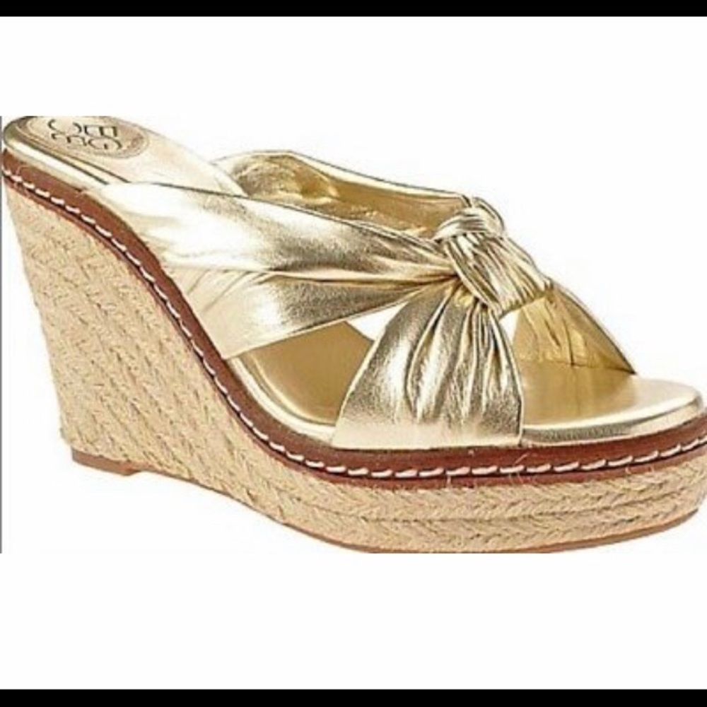 BCBG Gold Wedges